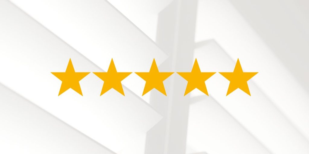 Abacus Blinds 5-star rated service reviews graphic