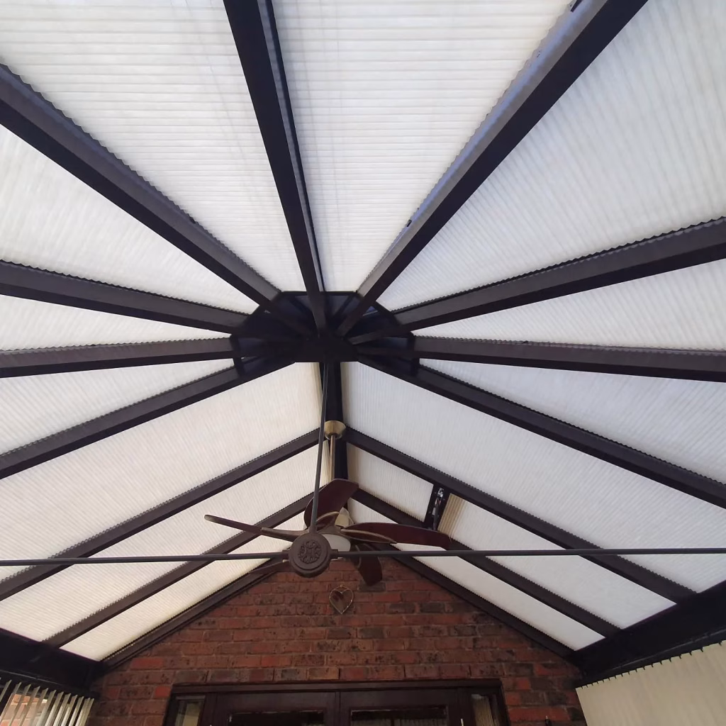 Conservatory roof and side blinds fitted in Kent